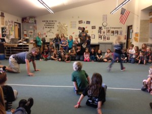 Illustrating how salvation requires Jesus' suffering.  The kids got it.